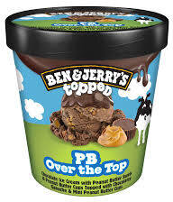 Ben & Jerry's Ice Cream Pb Over The Top Topped Non Gmo