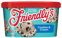 Friendly S Rich And Creamy Cookies And Cream Ice Cream Tub