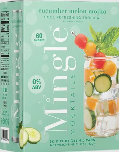 MINGLE MOCKTAILS CUCUMBER MELON MOJITO 4-PAK CAN