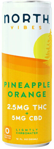 North Vibes Pinapple Mango 2.5mg THC 4pk