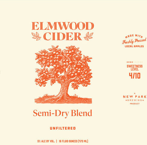 New Park Brewing Elmwood Cider Semi Dry