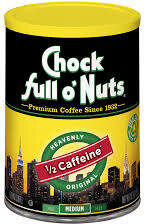 Chock Full O Nuts 1/2 Caffiene