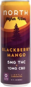 North Higher Vibes Blackberry Mango 5mg THC 10mg CBD 4pk
