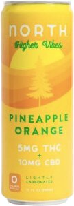North Higher Vibes Pineapple Orange 5mg THC 10mg CBD 4pk