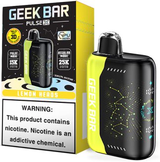 GEEK BAR PULSE X 25K LEMON HEADS - D&D Smoke & Spirits, Arlington Heights, IL GEEK BAR PULSE X 25K LEMON HEADS - D&D Smoke & Spirits, Arlington Heights, IL