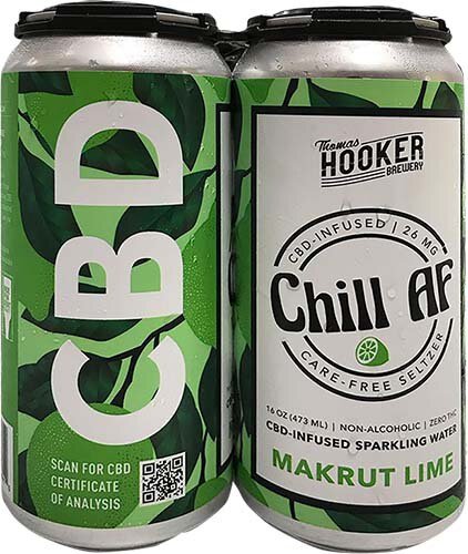 THOMAS HOOKER CHILL AF LIME 20MG CBD 4PK 16OZ CAN