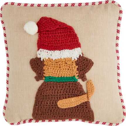 Backwards Dog Crochet Pillow