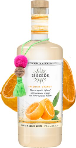 21 Seeds Valencia Orange Infused Blanco Tequila