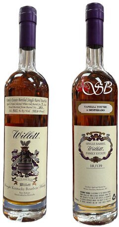 Willett Family Estate 9 Year Bourbon #5871 Vanilla Youre A Desperado 127.4 Proof
