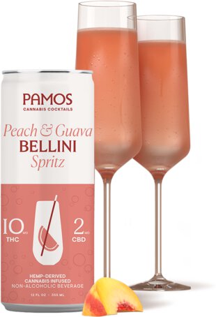 PAMOS PEACH & GUAVA BELLINI 12OZ CN 4PK