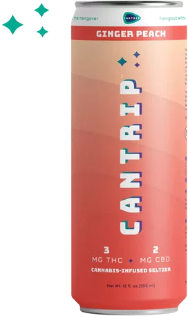 Cantrip Ginger Peach 3mg Thc & 2mg Cbd Seltzer Non Alcoholic