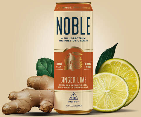 Noble Elixers, Full Spectrum THC Prebiotic, Ginger Lime