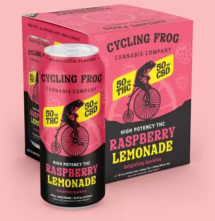 Cycling Frog Raspberry Lemonade 50mg Thc Seltzer