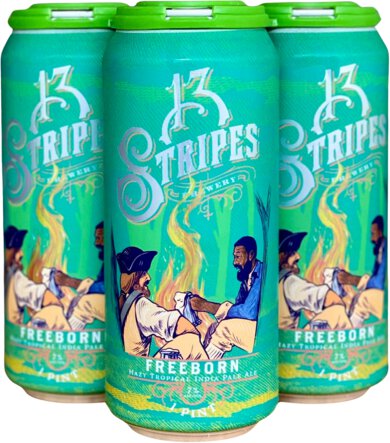 13 Stripes Freeborn Hazy Tropical IPA Cans