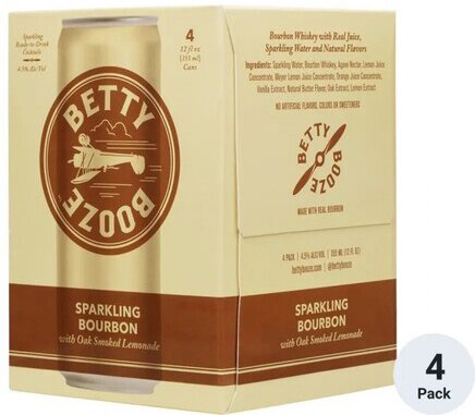 Betty Booze Sparkling Bourbon with Oak Smoked Lemonade