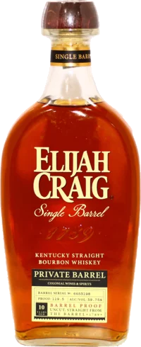 Elijah Craig Single Barrel Proof Bourbon Colonial Pick