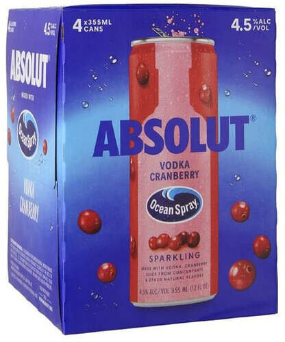 Absolut Ocean Spray Vodka Cranberry
