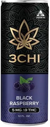 3CHI  Delta 9 THC Infused Seltzer Black Raspberry