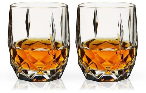 Viski Reserve Bruno Crystal Cocktail Glasses