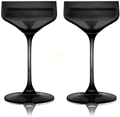 Viski Reserve Nouveau Smoke Wine Crystal Coupe Glasses