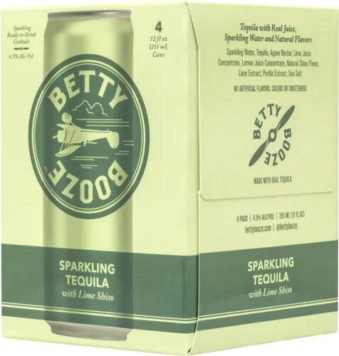 Betty Booze Cocktails Sparkling Tequila with Lime Shiso