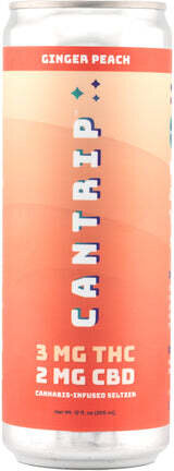 Cantrip Ginger Peach 3mg THC Infused Seltzer