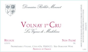 Domaine Roblet-Monnot Volnay 1er Cru Vignes de Madeleine