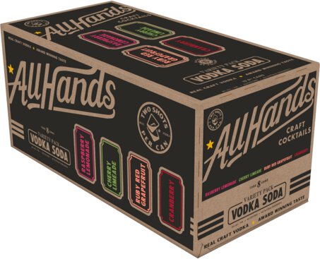 All Hands Craft Cocktails Vodka Soda Variety