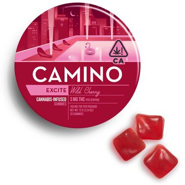 Camino Excite Wild Cherry Thc Gummies 100mg