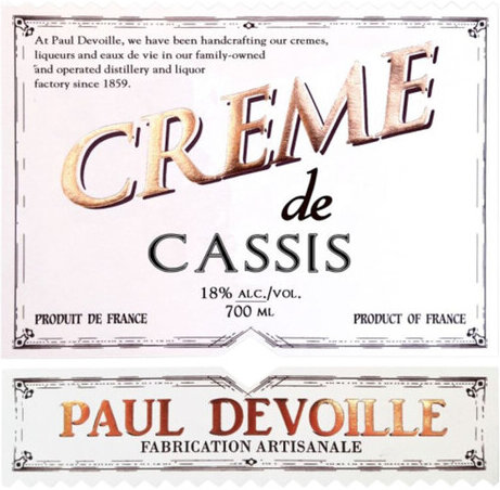 Paul Devoille Creme De Cassis Blackcurrant Liqueur France