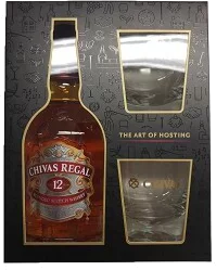 Chivas Regal 12-Yr Premium Scotch Whisky w/Cocktail Caddy
