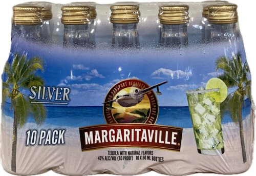 MARGARITAVILLE SILVER TEQUILA 10PK 50ML