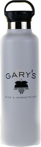 H2go Ascent Bottle Matte White Gary's Logo