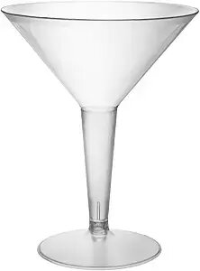 Party Essentials Plastic Martini Glasses (10 glass