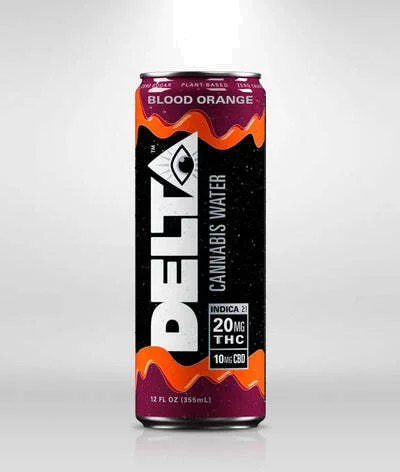 Delta Live Resin THC Seltzer Blood Orange 20mg Indica