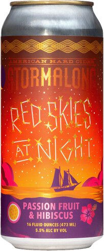 Stormalong Red Skies At Night Passionfruit & Hibiscus Hard Cider