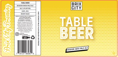 Brix City Table Beer Cans