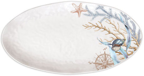 Stonewall Ocean Tide Melamine Oval Platter