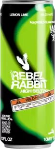 Rebel Rabbit 10mg THC Seltzer Lemon Lime