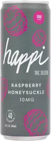 Happi Blood 10mg THC Raspberry Honeysuckle Seltzer