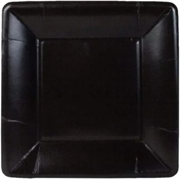 Caspari Salad Dessert Plates Grosgrain Border Black 6009sp