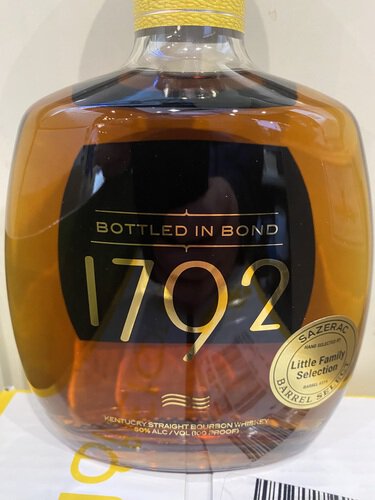 1792 Bottled In Bond Bourbon Store Pick Little Family Selection