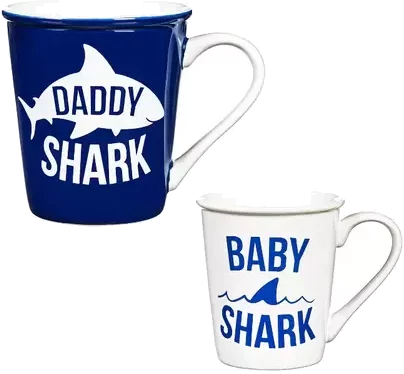 Daddy And Me Ceramic Cup Gift Set Shark