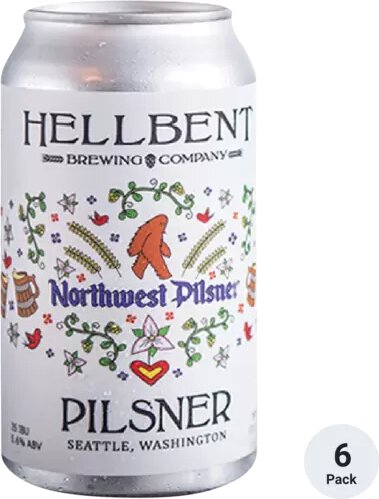 Hellbent Northwest Pilsner 12oz Cans