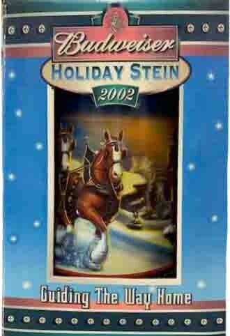 Budweiser Holiday Stein 2002 'Guiding the way Home'