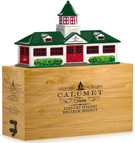 Calumet Farm Bourbon Ceramic Farm Decanter 100th anniversary - 750ml