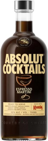 Absolut Espresso Martini Cocktail--750ML