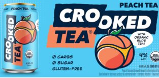 CROOKED TEA PEACH TEA 8PKS