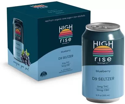 High Rise Blueberry 3mg Thc Seltzer