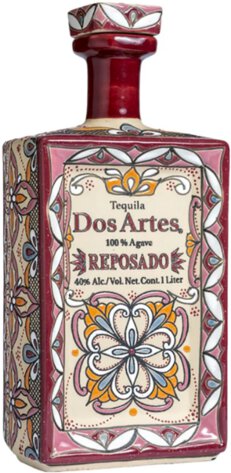 Dos Artes Tequila Reposado Classico Edition Aged In French Oak Barrels Dark Pink Ceramic